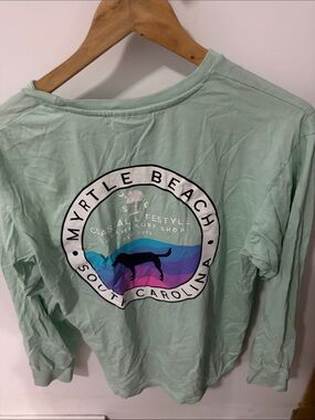 Myrtle Beach Long Sleeve Graphic Tee - Mint